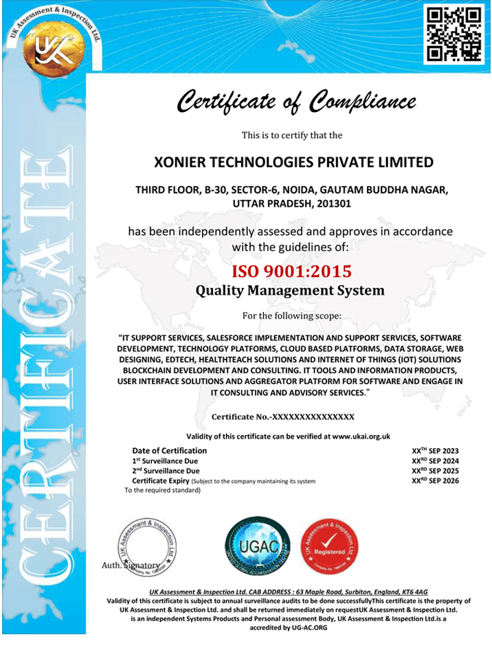 Xonier Certification